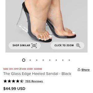 Fashion Nova Clear Wedge Heel